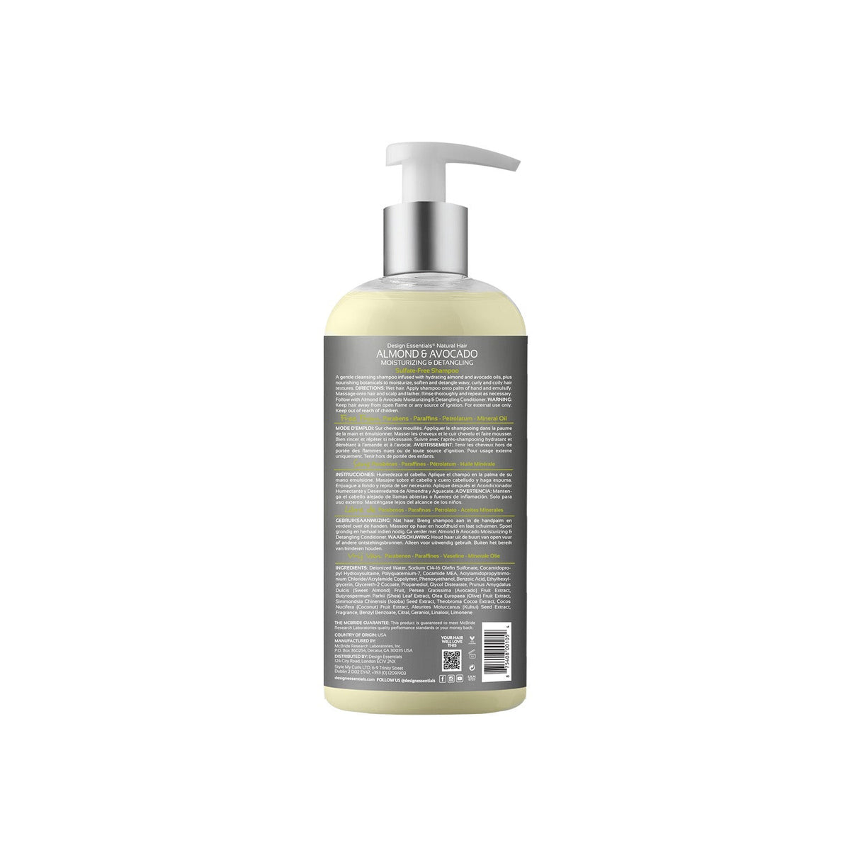 Almond & Avocado Moisturizing & Detangling Sulfate-Free Shampoo